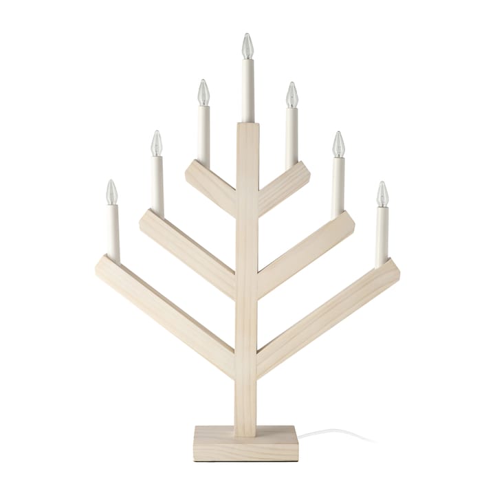 Pine adventslysestage 62 cm - Hvidglaseret - Scandi Living