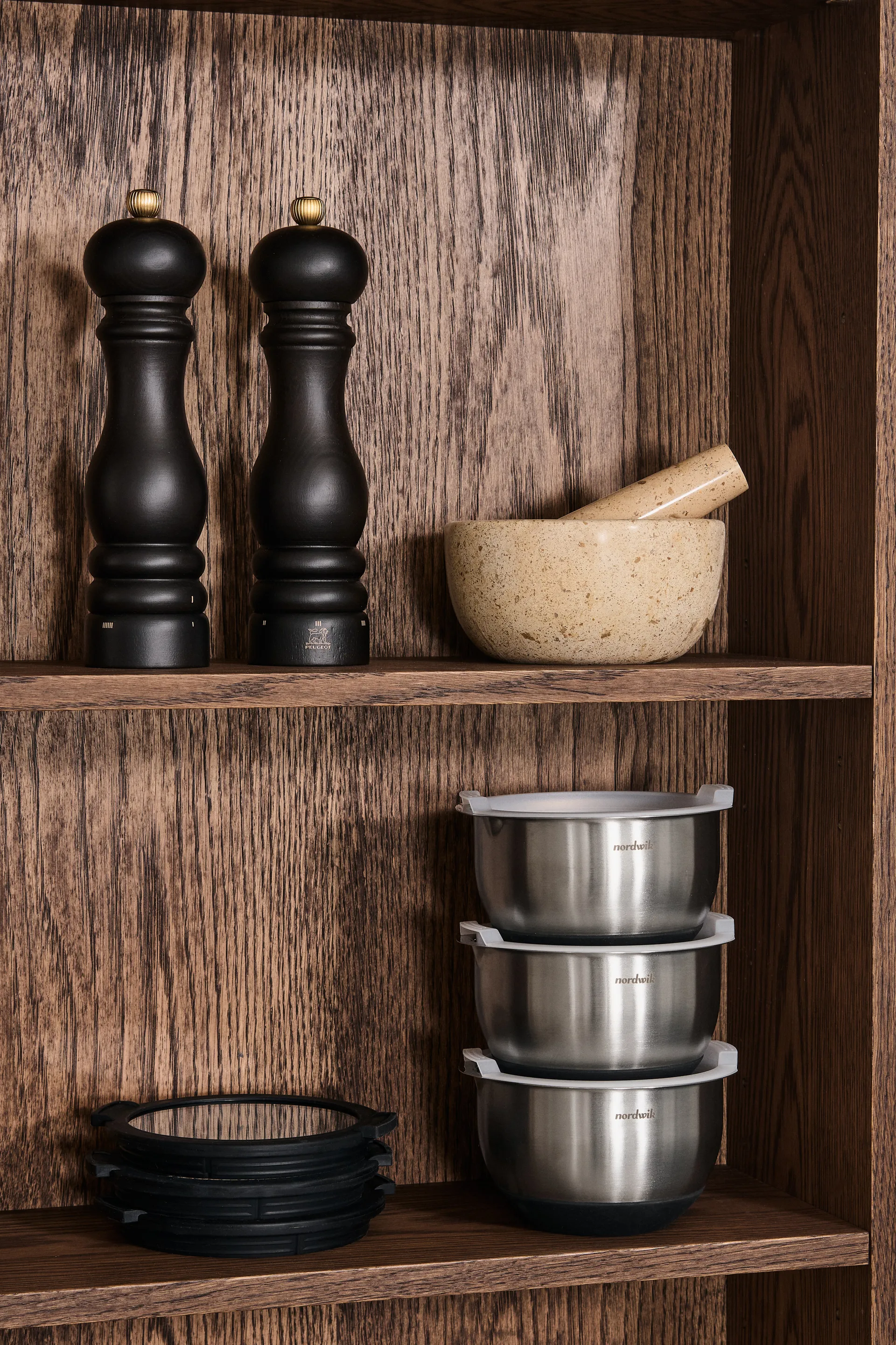 Ridge morter Ø14x7 cm, Marmor Scandi Living