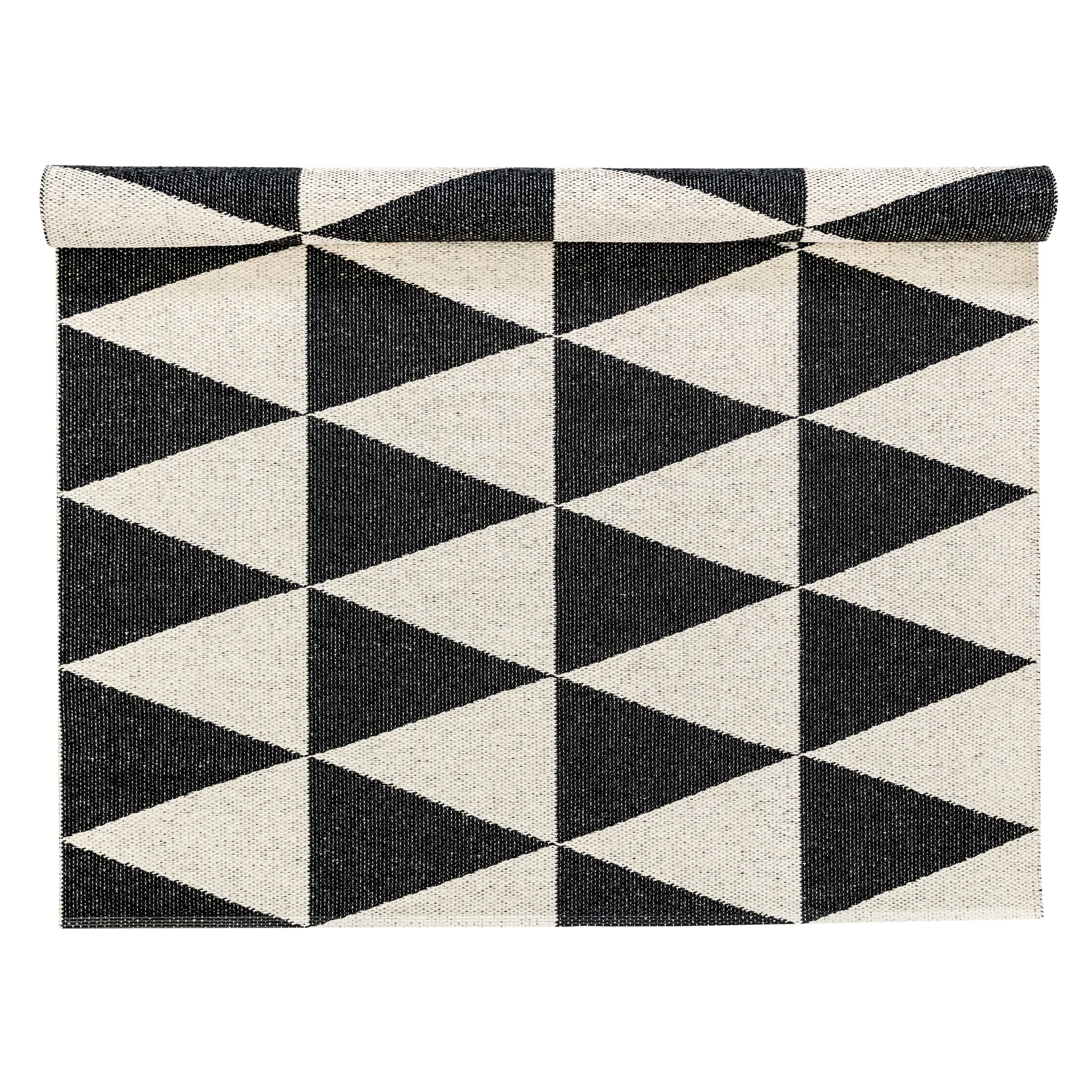 Rime tæppe stor sort, 150x200 cm Scandi Living