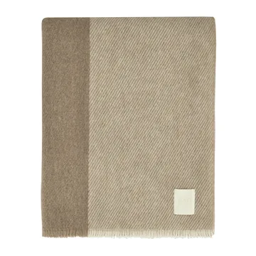 Row stribet uldplaid - Beige, 120x185 cm - Scandi Living