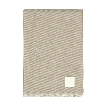 Row stribet uldplaid - Beige, 120x185 cm - Scandi Living