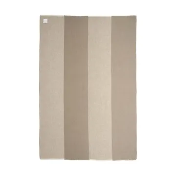 Row stribet uldplaid - Beige, 120x185 cm - Scandi Living