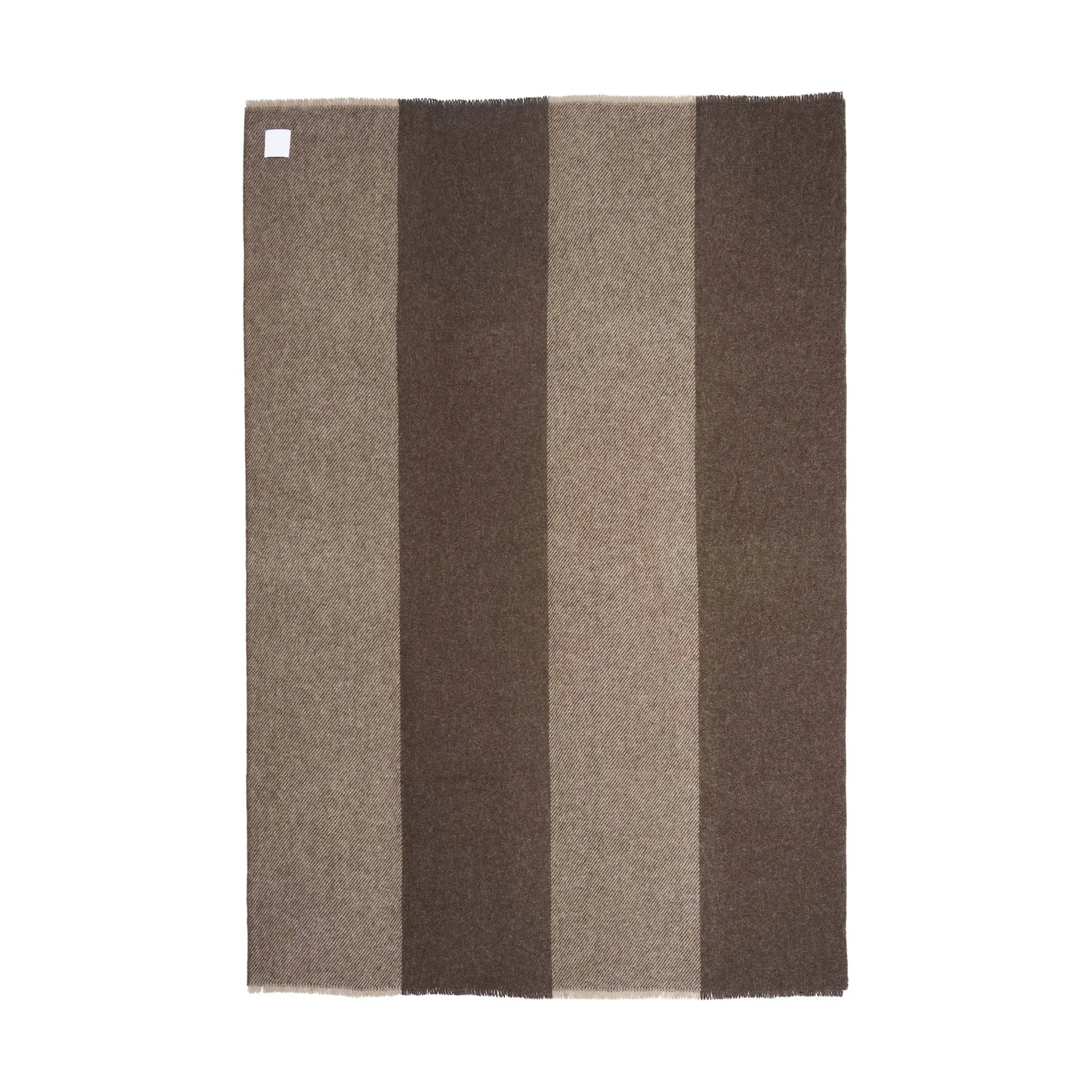 Row stribet uldplaid, Brun, 120x185 cm Scandi Living