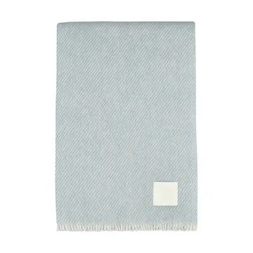 Row stribet uldplaid - Lyseblå, 120x185 cm - Scandi Living