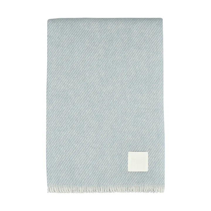 Row stribet uldplaid - Lyseblå, 120x185 cm - Scandi Living