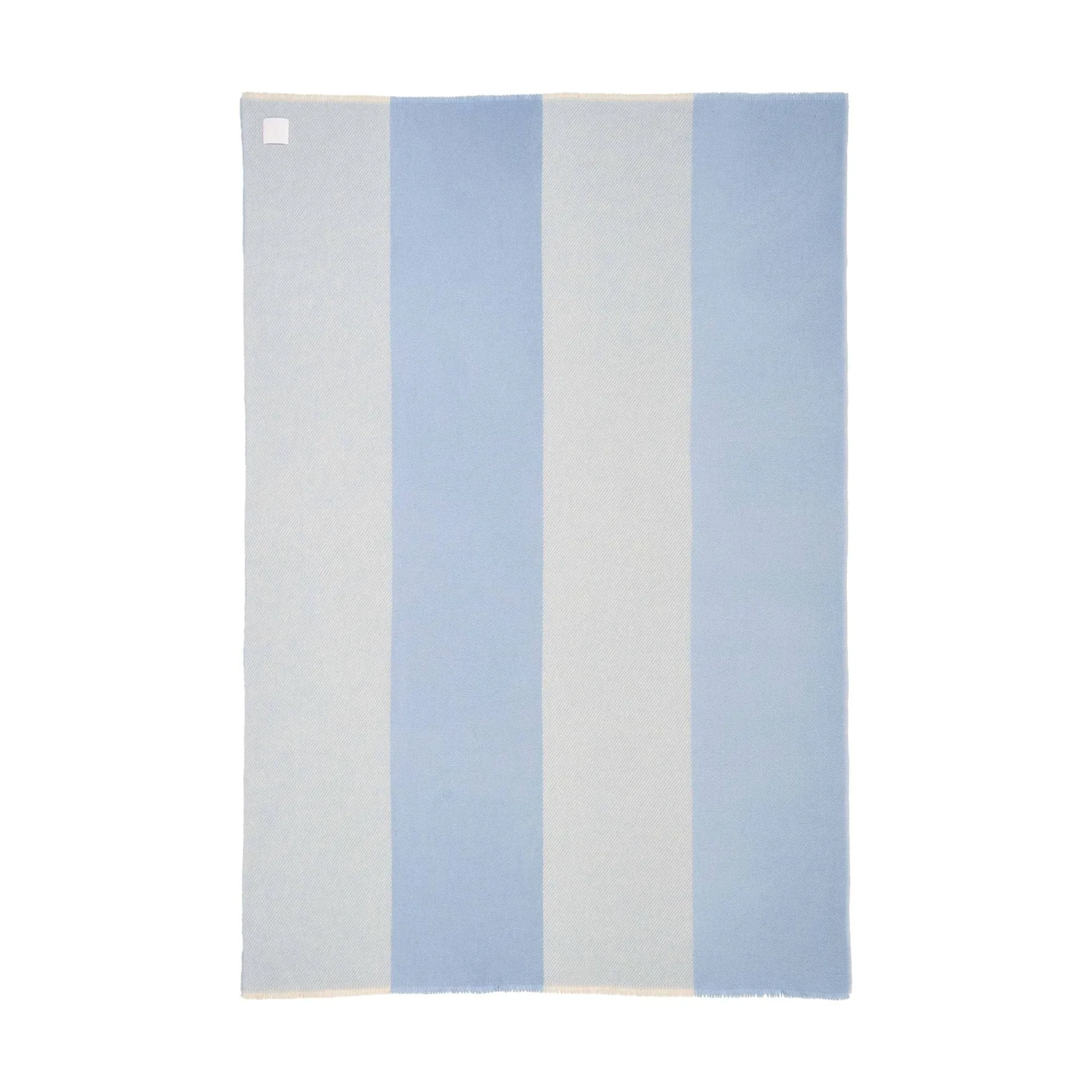 Row stribet uldplaid, Lyseblå, 120x185 cm Scandi Living
