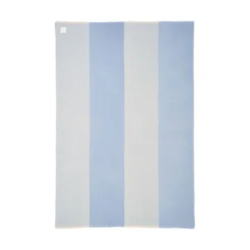 Row stribet uldplaid - Lyseblå, 120x185 cm - Scandi Living