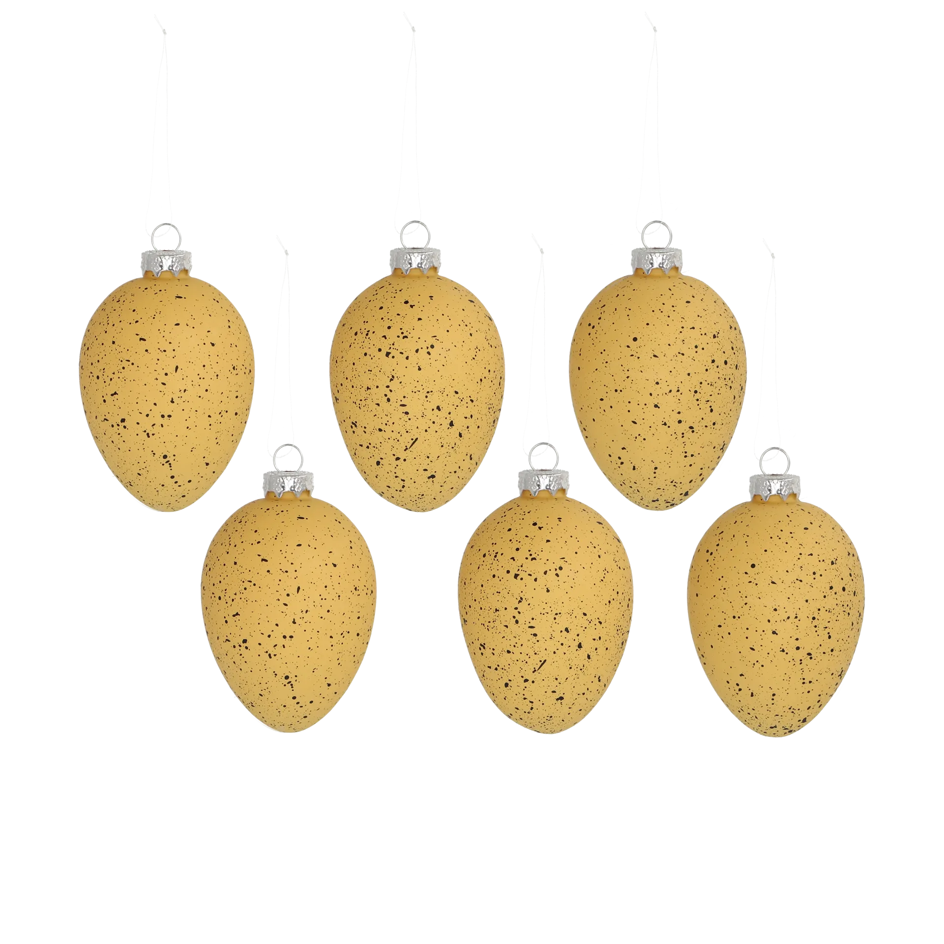 Ruge glasæg 8 cm 6-pak, Gul Scandi Living