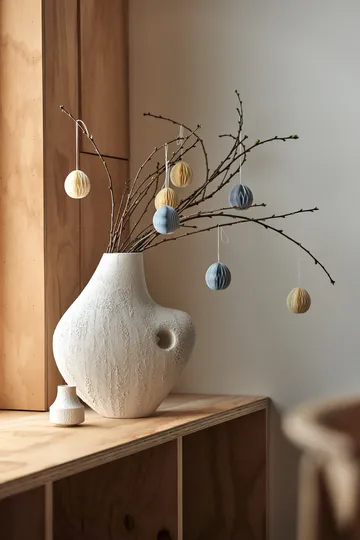 Ruge papiræg 7 cm 6-pak - Hvid - Scandi Living