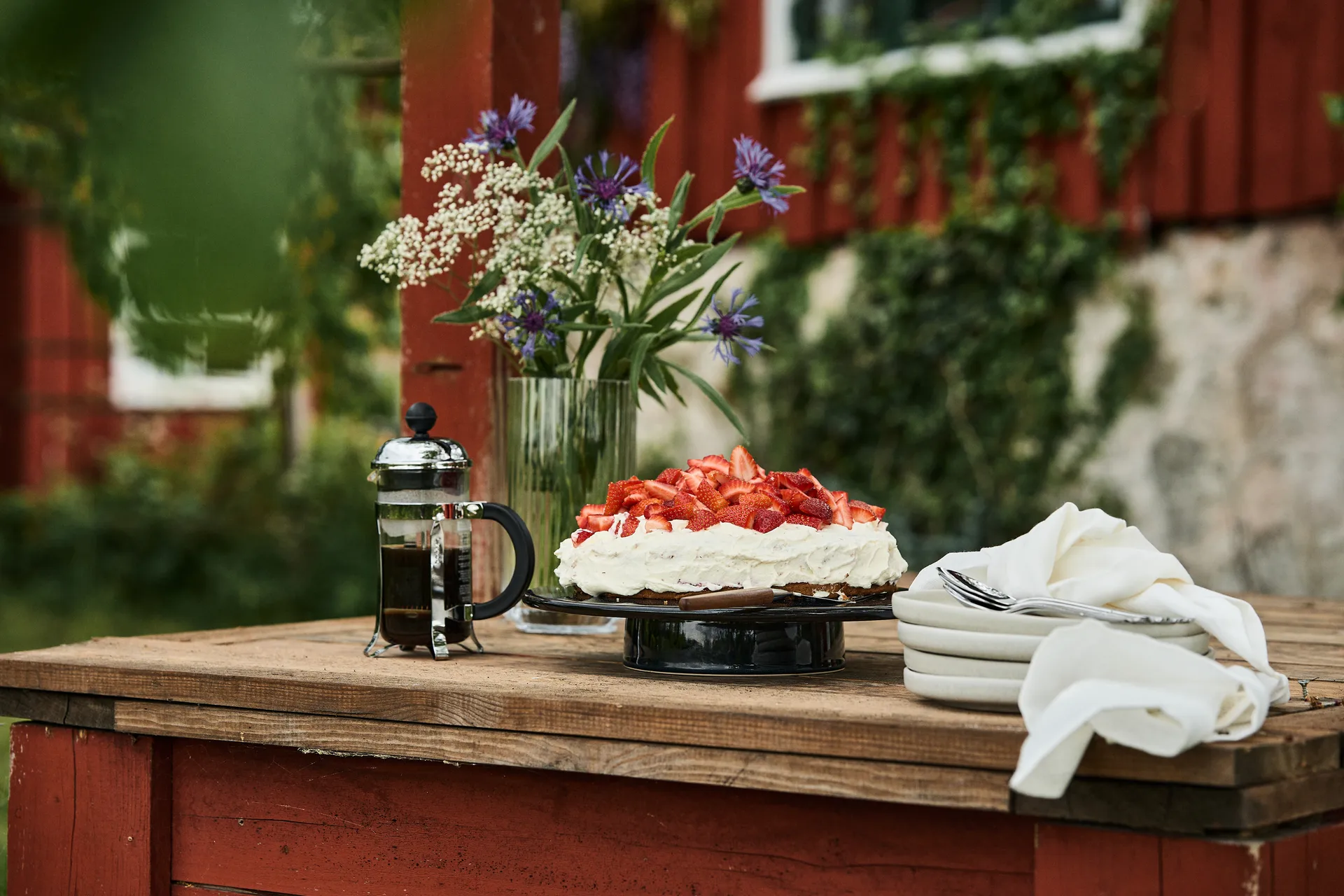 Sandsbro asiet lysegrå, Ø20 cm, 4-pak Scandi Living