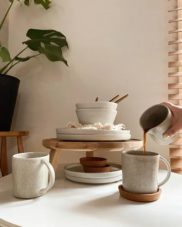 Sandsbro pastatallerken lysegrå, Ø23 cm, 8-pak - Scandi Living
