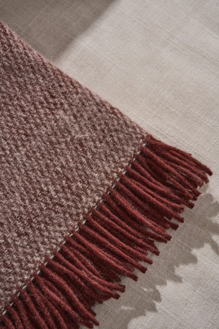 Sandstone uldplaid 130x180 cm, Burgundy Scandi Living