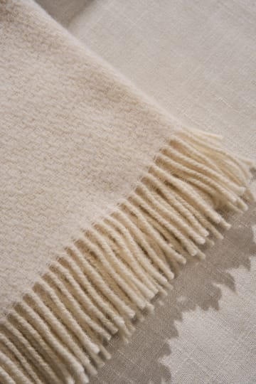 Sandstone uldplaid 130x180 cm - Creme - Scandi Living