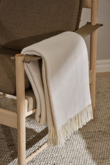 Sandstone uldplaid 130x180 cm - Creme - Scandi Living