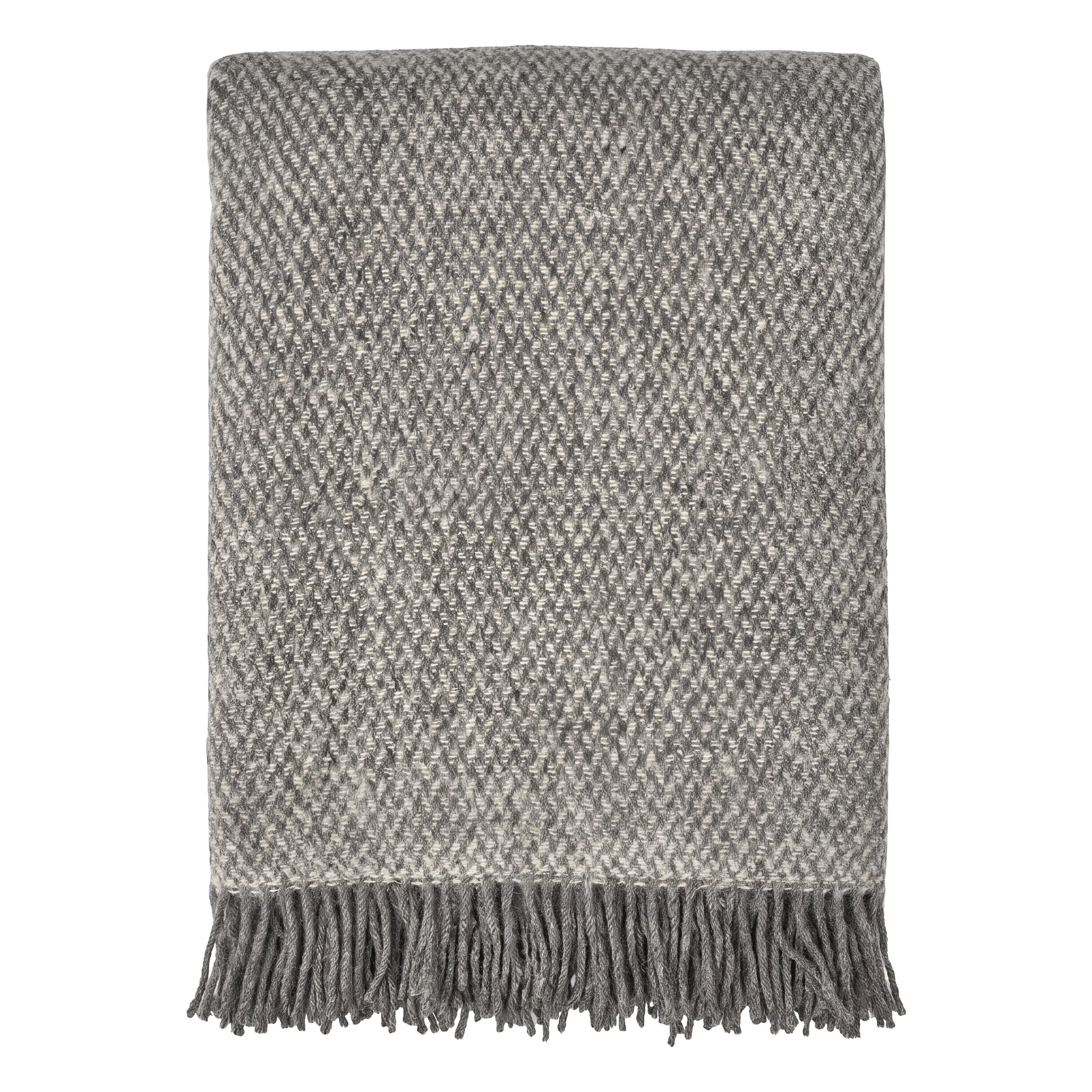 Scandi Living Sandstone uldplaid 130x180 cm Grå