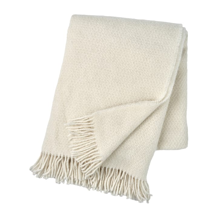 Sandstone uldplaid 130x180 cm - Hvid - Scandi Living