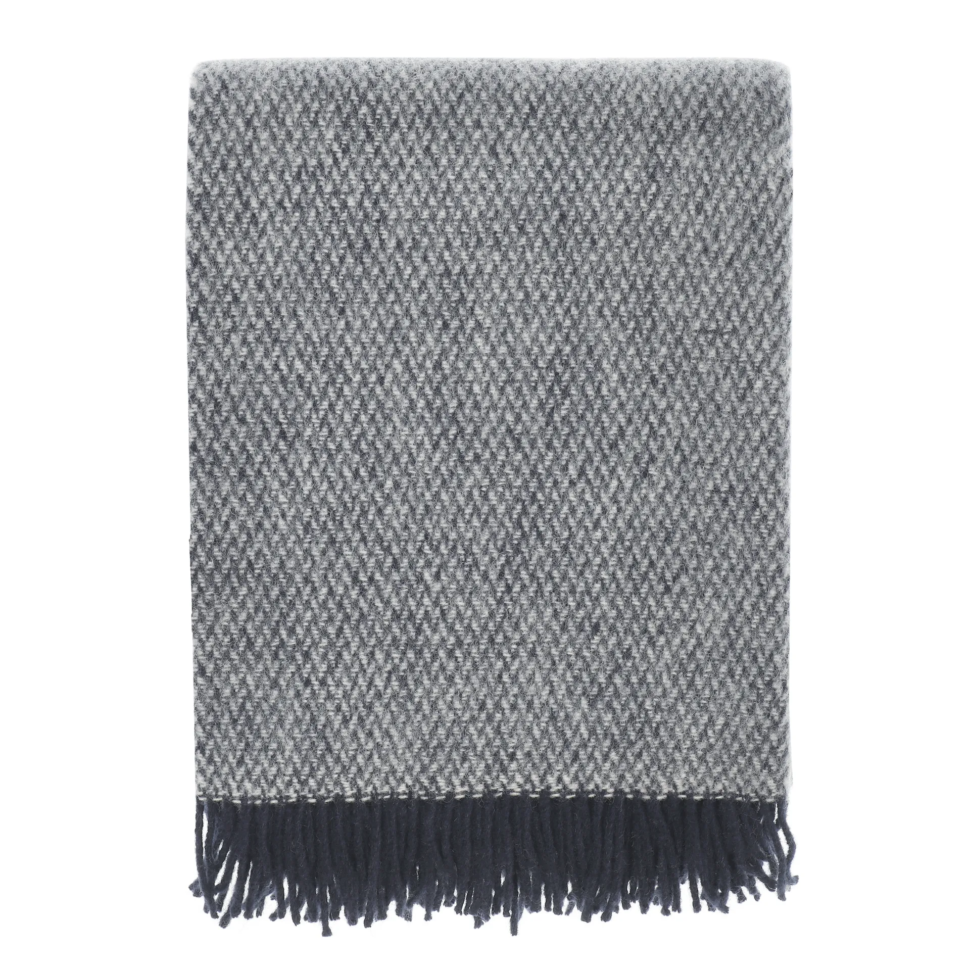 Sandstone uldplaid 130x180 cm, Indigo blå Scandi Living