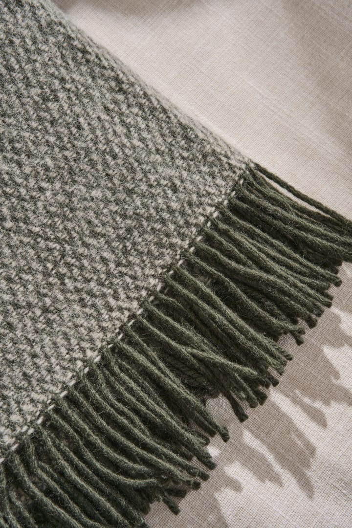Sandstone uldplaid 130x180 cm, Khaki grøn Scandi Living