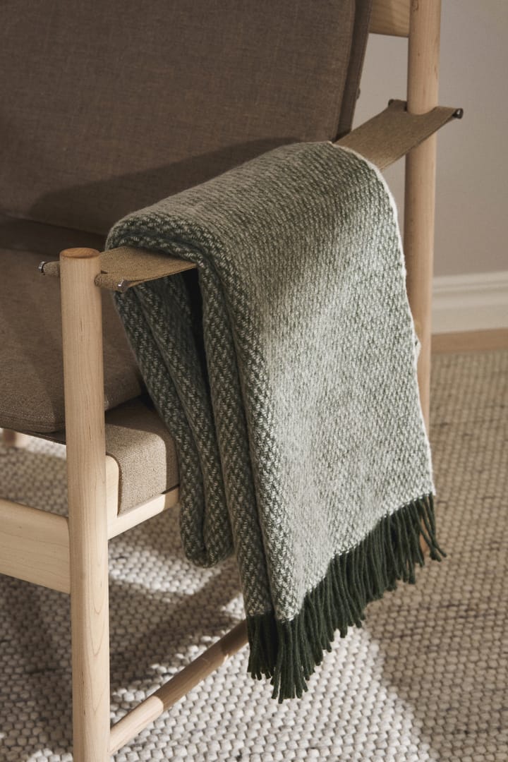 Sandstone uldplaid 130x180 cm, Khaki grøn Scandi Living