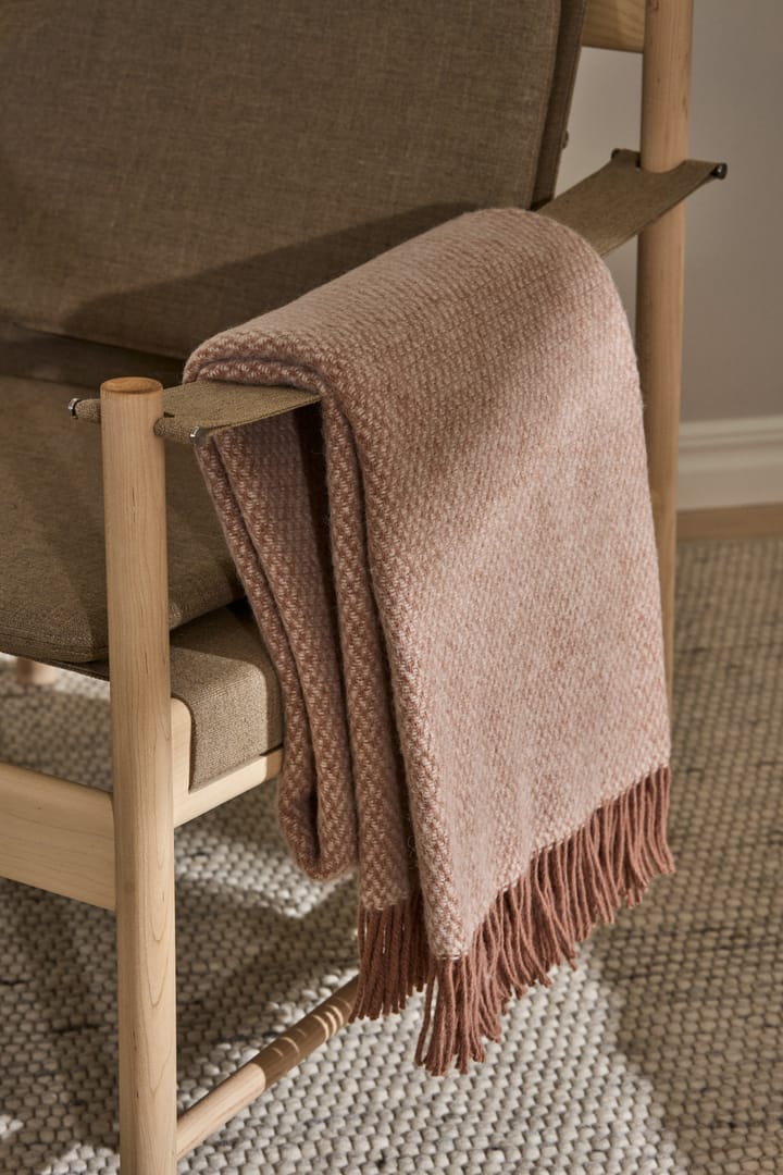 Sandstone uldplaid 130x180 cm, Mocca Scandi Living