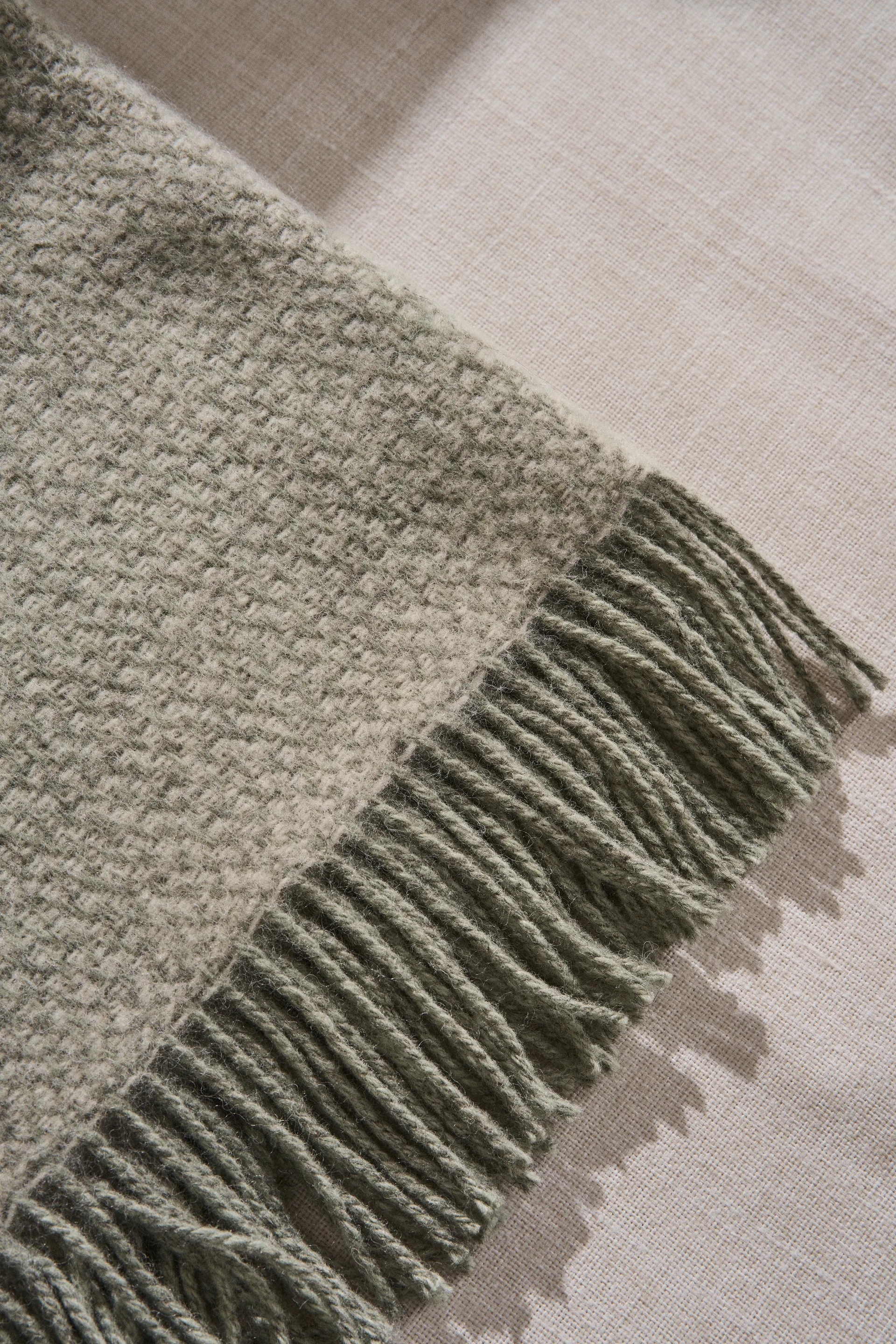 Sandstone uldplaid 130x180 cm, Sage Melange Scandi Living