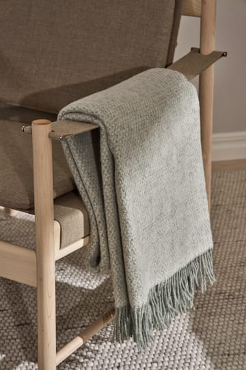 Sandstone uldplaid 130x180 cm - Sage Melange - Scandi Living