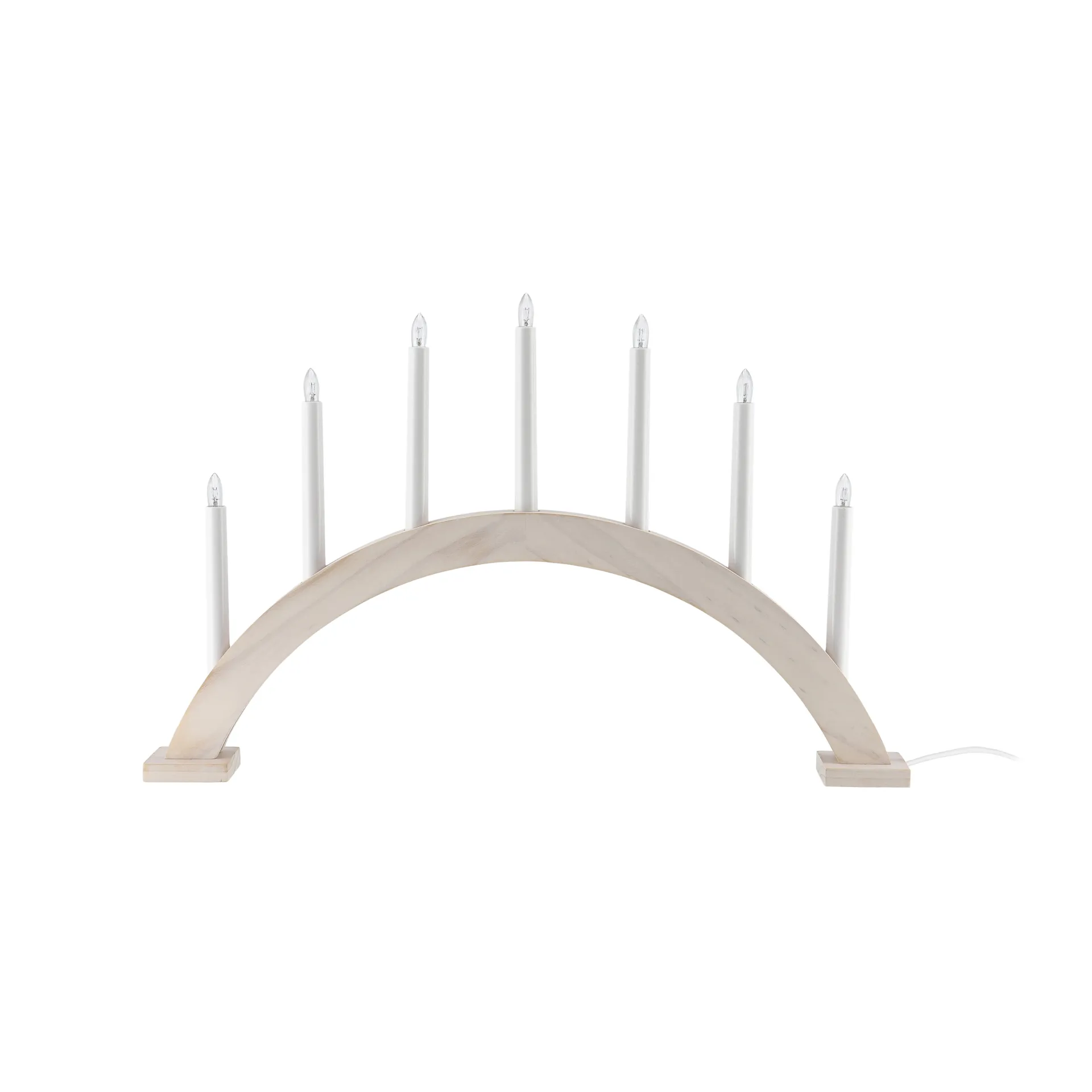 Sky adventslysestage bue 41 cm, Hvidglaseret Scandi Living
