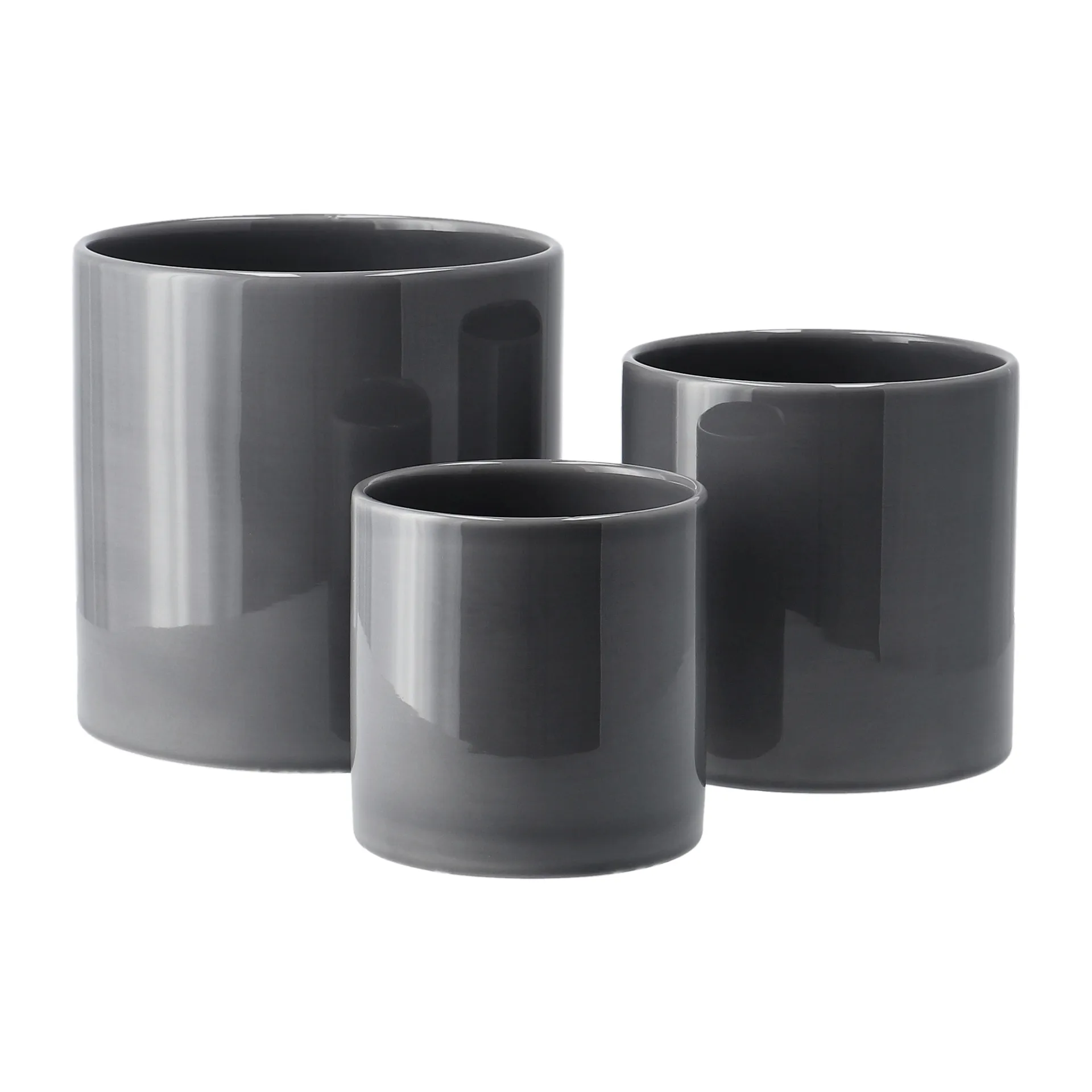 Sleek krukke Ø12 cm, Charcoal Scandi Living