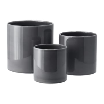 Sleek krukke Ø12 cm - Charcoal - Scandi Living