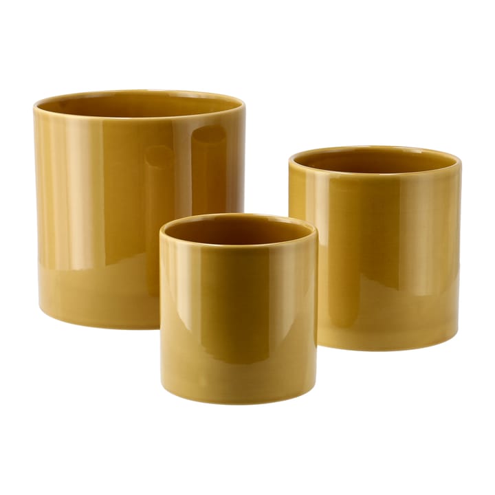 Sleek krukke Ø12 cm - Mustard - Scandi Living