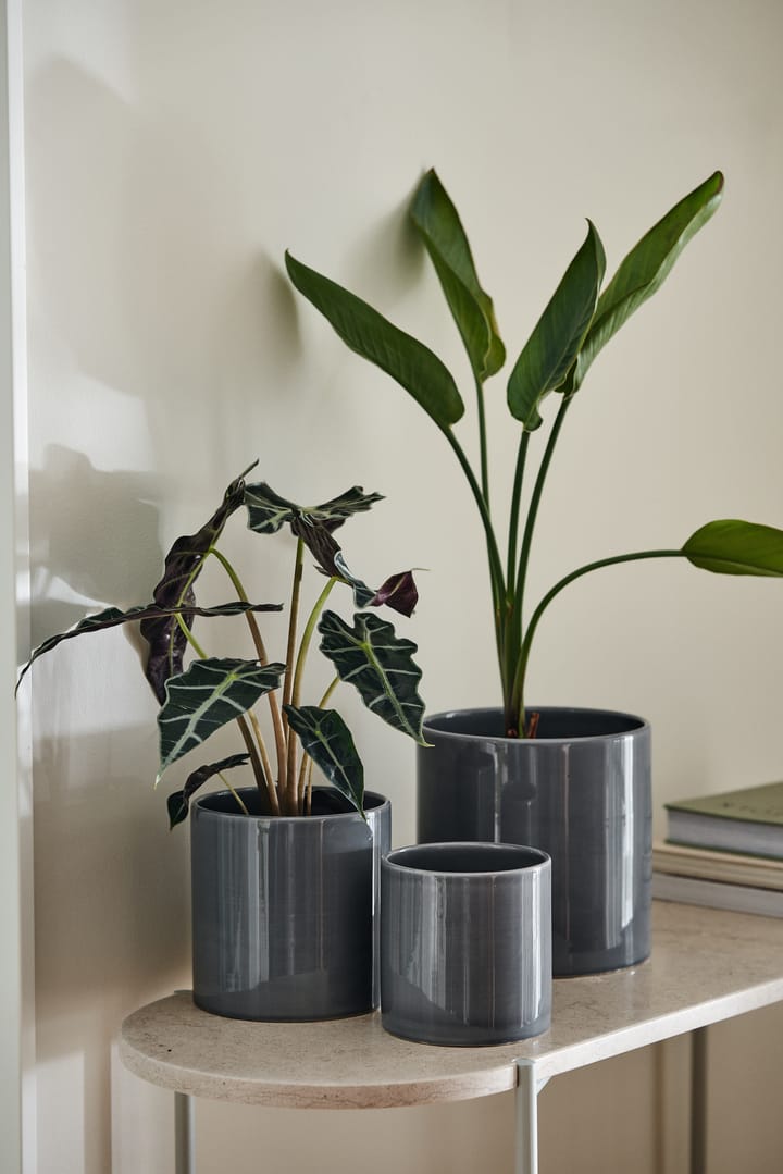 Sleek krukke Ø15 cm - Charcoal - Scandi Living