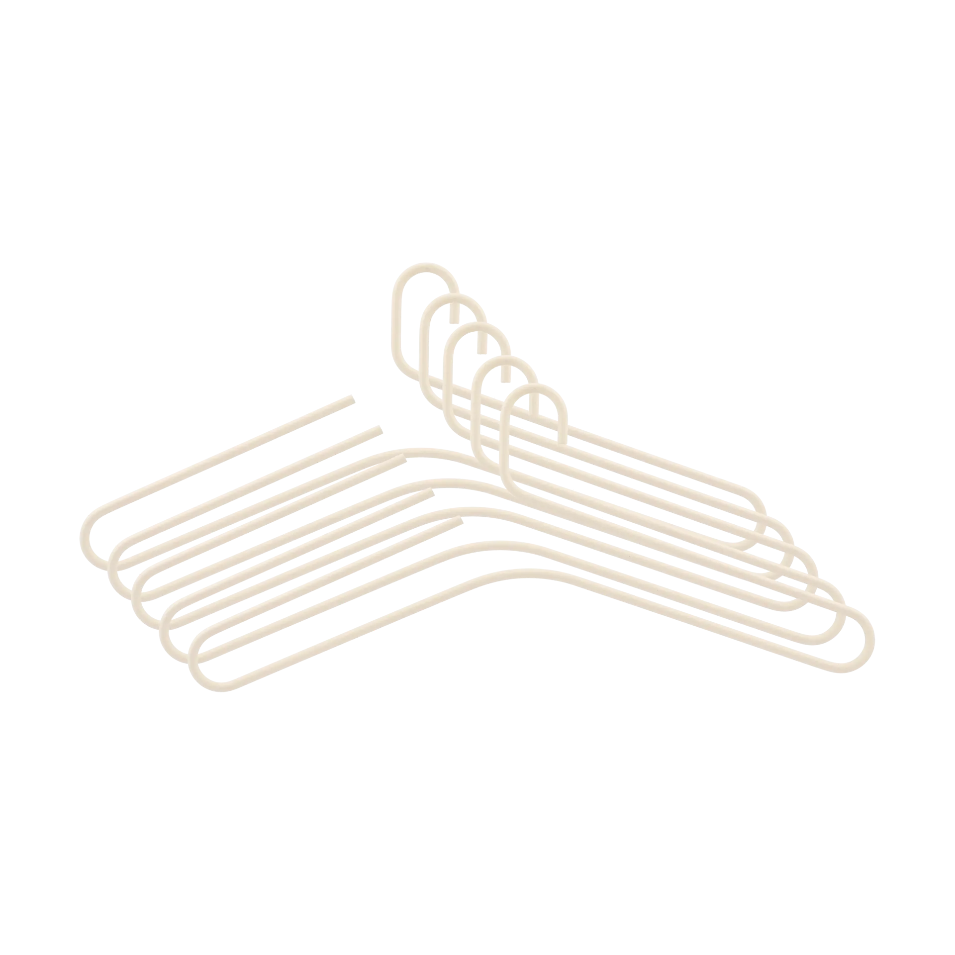 Smooth bøjle 5-pak, Beige Scandi Living