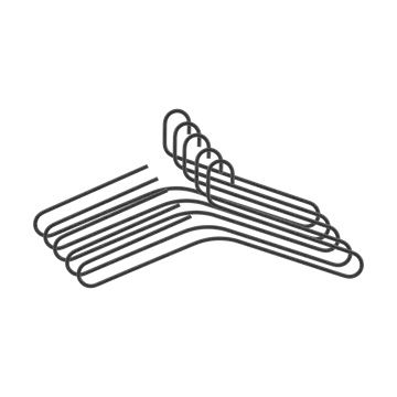 Smooth bøjle 5-pak - Black - Scandi Living