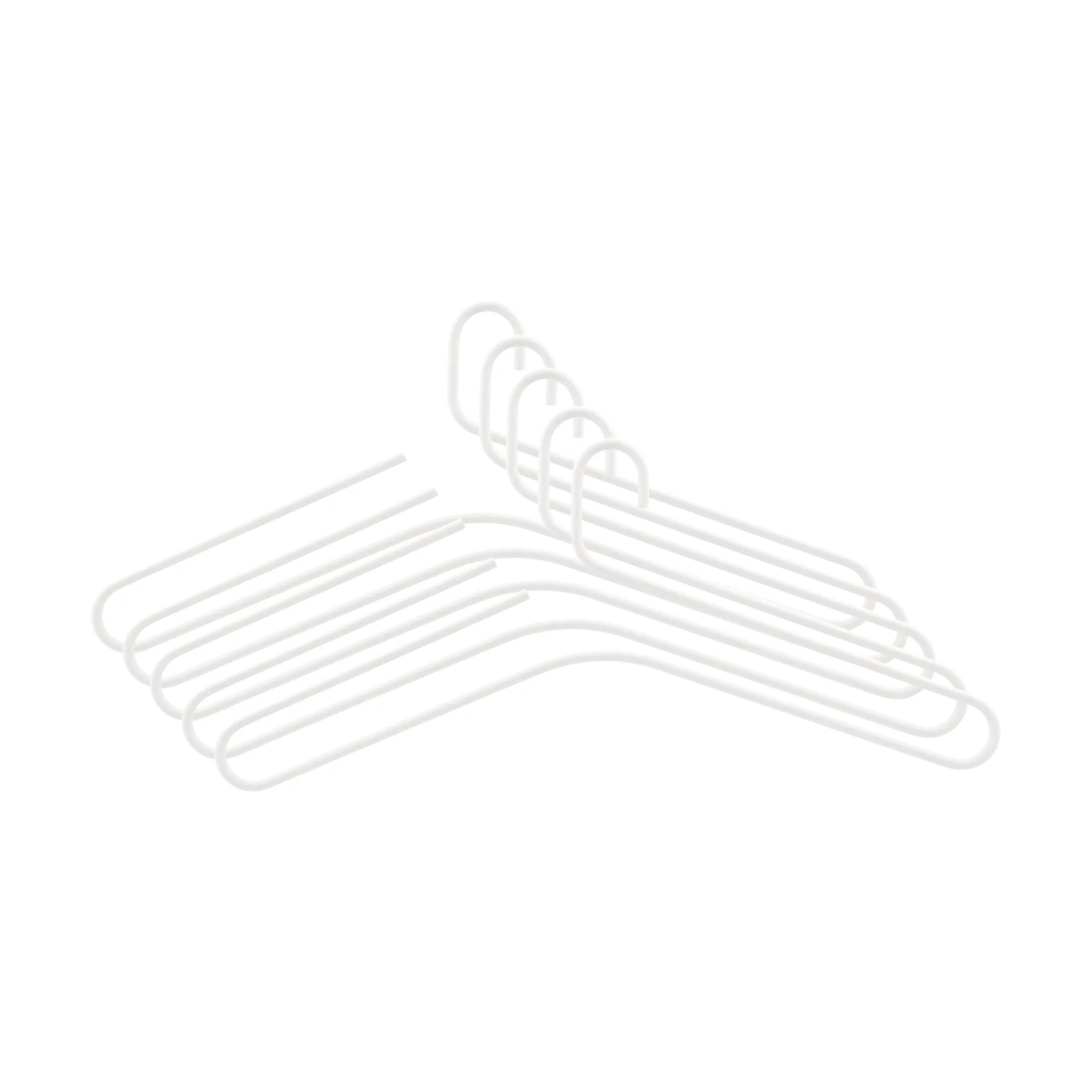 Smooth bøjle 5-pak, White Scandi Living