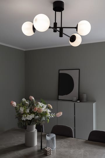 Solar loftslampe sort 73 cm - Frosted hvid - Scandi Living
