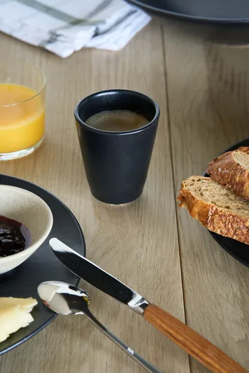 Terra cappuccinokop - Sort stentøj, 14,5 cl - Scandi Living