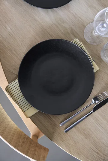 Terra middagstallerken - Sort stentøj, Ø26,5 cm - Scandi Living