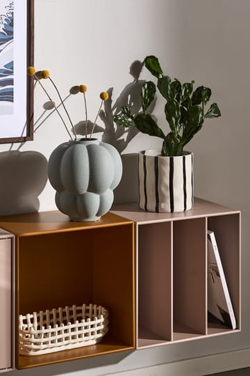 Thirve krukke Ø20 cm - Hvid-sort - Scandi Living