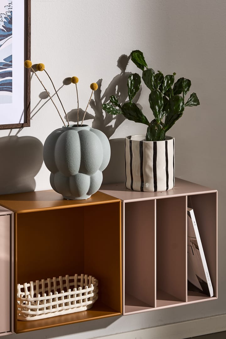 Thirve krukke Ø20 cm, Hvid-sort Scandi Living
