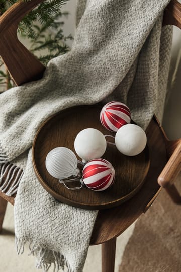 Tradition juletræskugle 6-pak - Red/White - Scandi Living