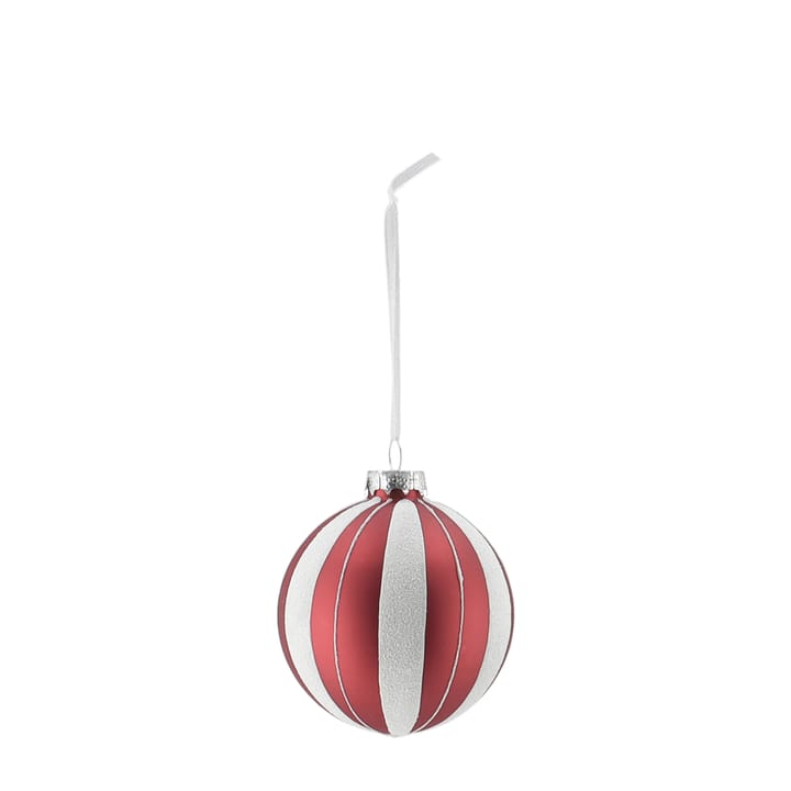 Tradition juletræskugle 6-pak, Red/White Scandi Living