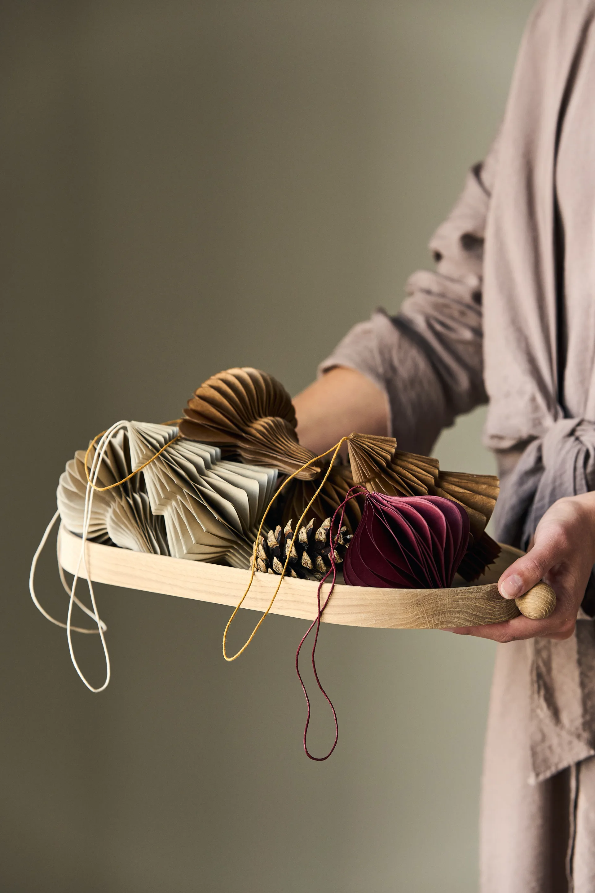 Tree juletræskugler 4-pak, Beige Scandi Living