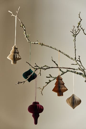 Tree juletræskugler 4-pak - Beige - Scandi Living