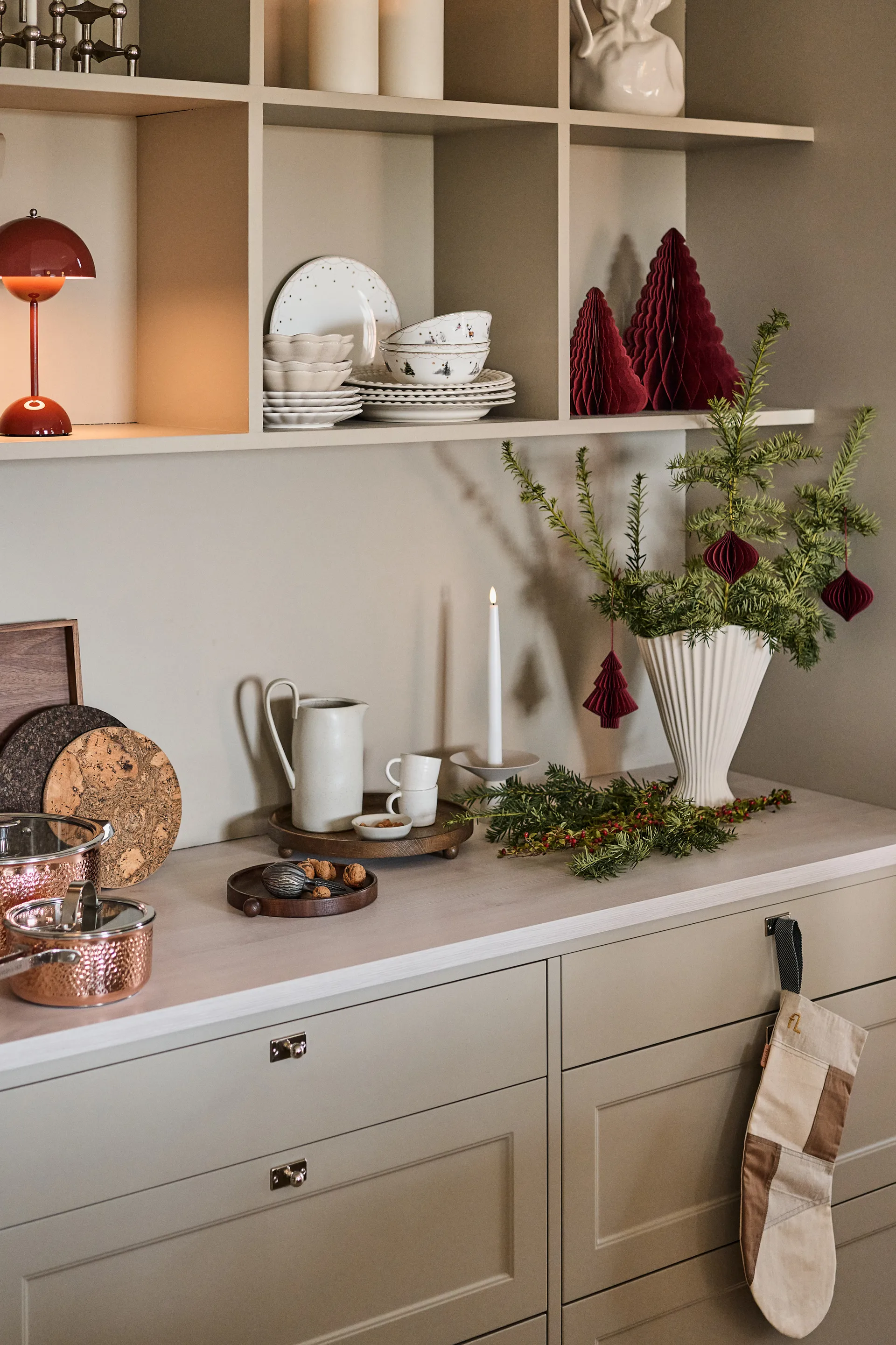 Trees juldekoration 2-pak, Red Scandi Living