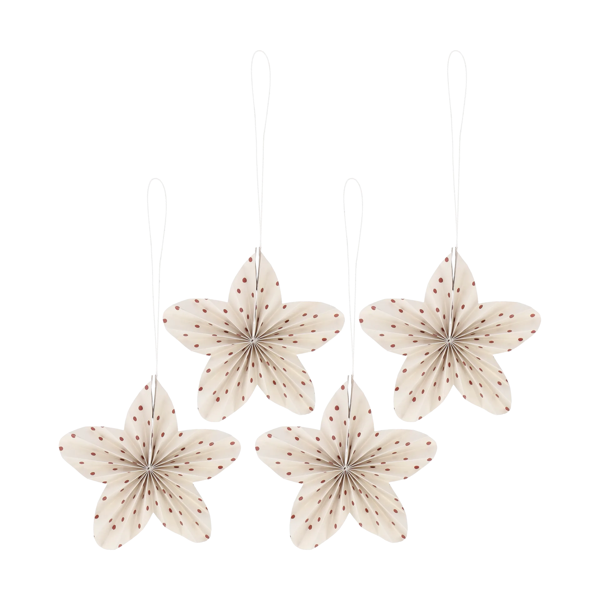 Twinkle juletræspynt 4-pak, Rød prikket Scandi Living