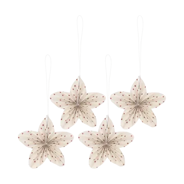 Twinkle juletræspynt 4-pak - Rød prikket - Scandi Living