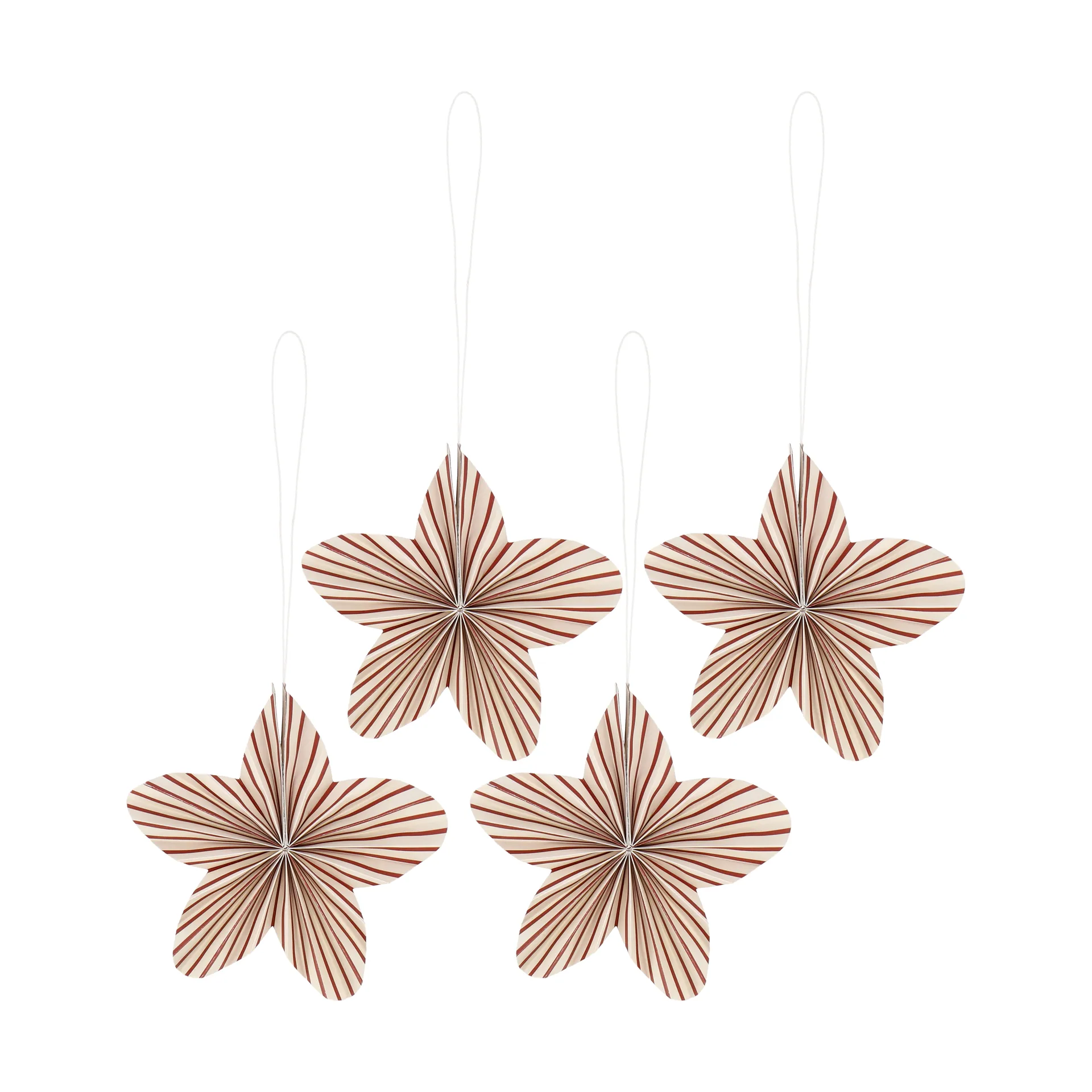 Twinkle juletræspynt 4-pak, Rød stribet Scandi Living