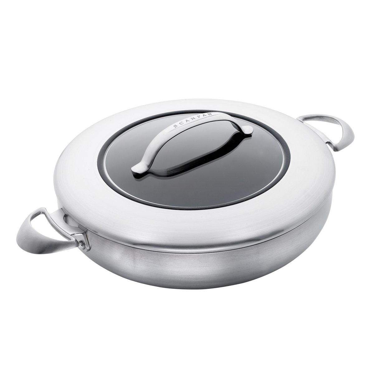 Scanpan CTX serveringspande med låg Ø32 cm | Skandinavisk Design | Ovnfade | Sølv