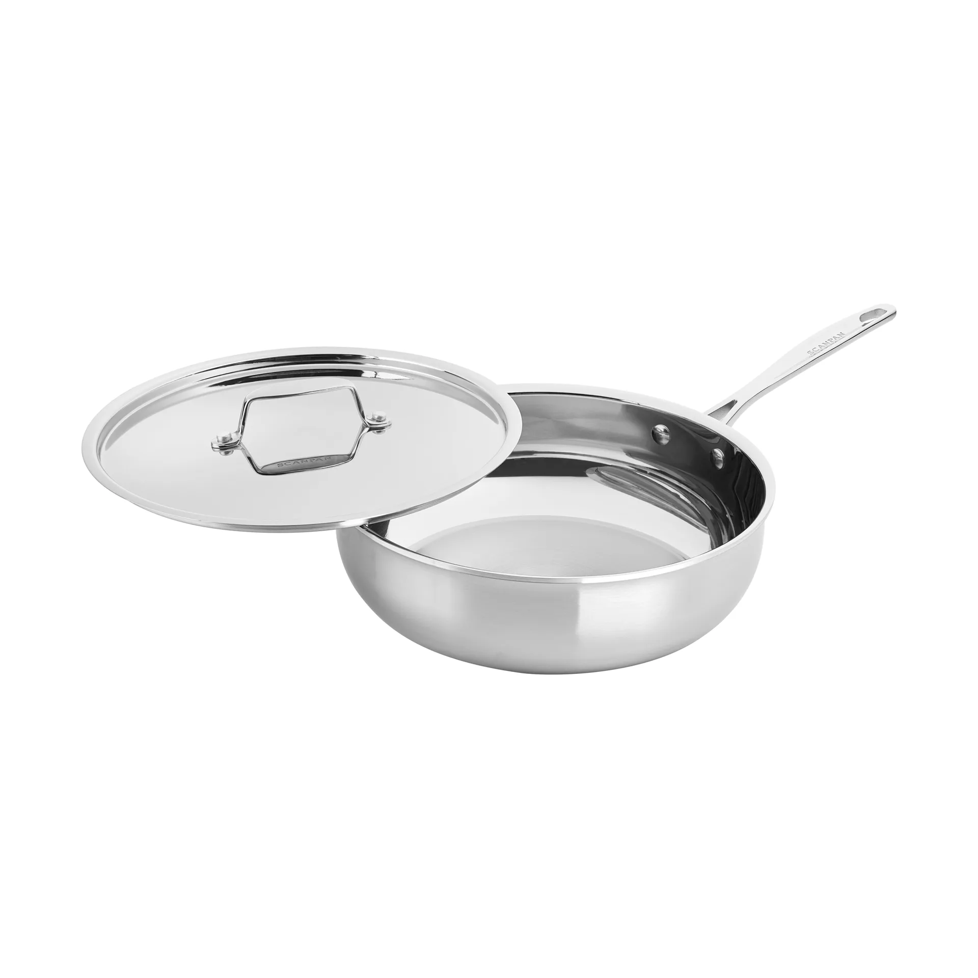 Scanpan Fusion 5 sauterpande med låg, Rustfrit stål, uden håndtag, Ø26 cm Scanpan