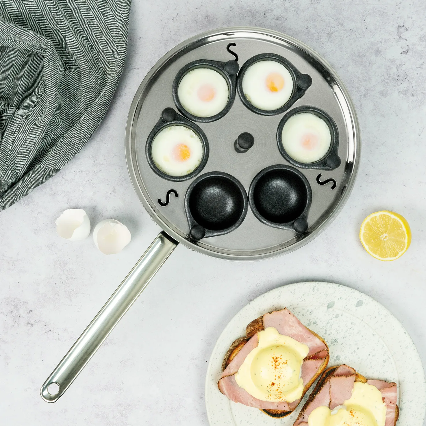 Scanpan TechnIQ æggepocherer 26 cm, Rustfrit stål Scanpan